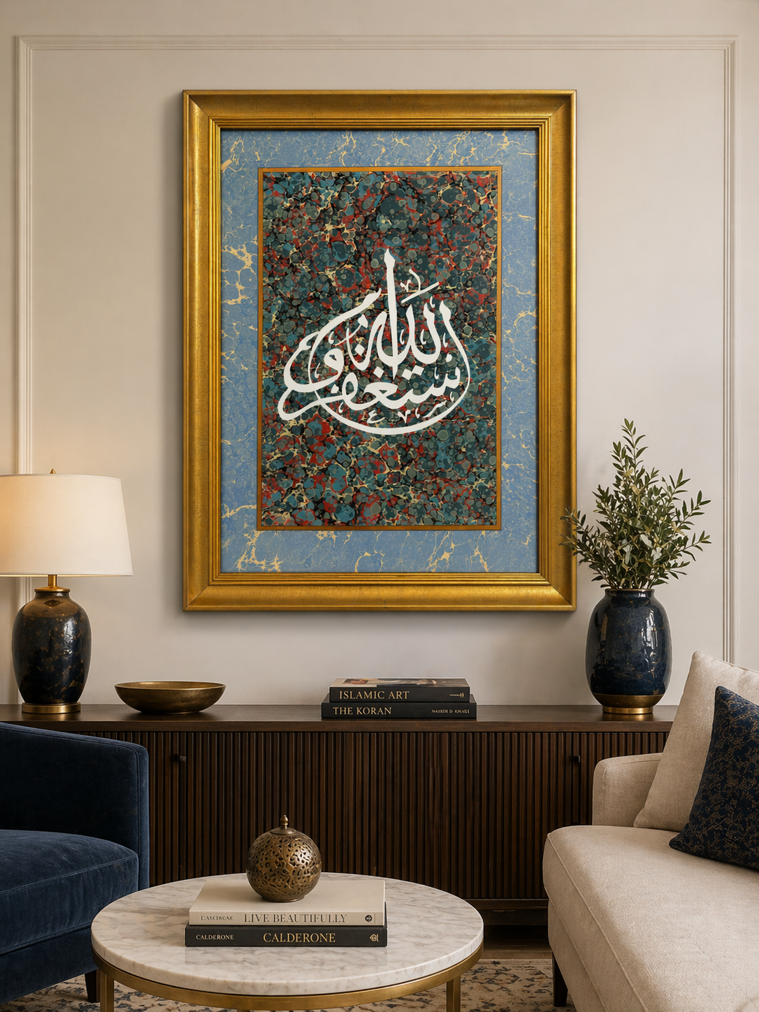 Misafir odasında ebru