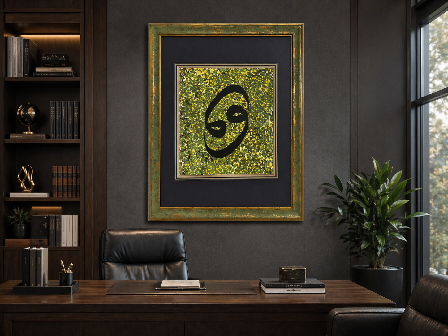 Cumbalı pencerede ebru