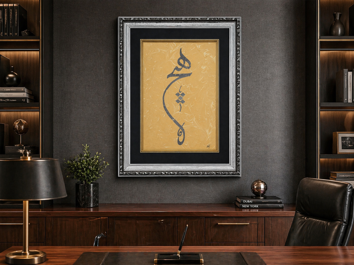 Galeri köşesinde ebru